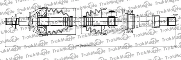 FORD Полуось правая L=970mm 27/26 зуб. C-MAX II 1.6 TDCi 10-19, FOCUS III 1.5 TDCi 14-17 TRAKMOTIVE 30-1138 (фото 1)