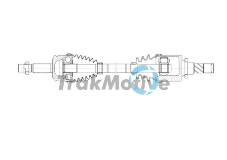 SMART Напіввісь передня права FORFOUR 1.1 04-06 TRAKMOTIVE 30-2038