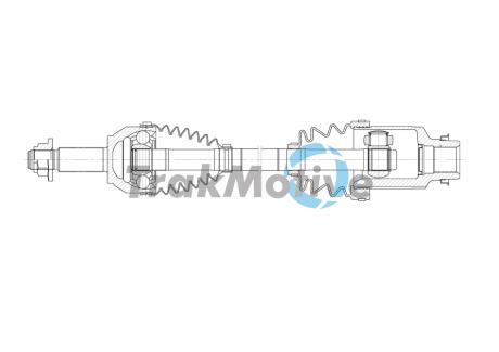 MAZDA Напіввісь передн. прав. 2 1.3 07-15 TRAKMOTIVE 30-2058