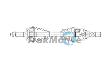 RENAULT піввісь ліва DUSTER (HS) 1.5 dCi 4x4 11- TRAKMOTIVE 30-2062