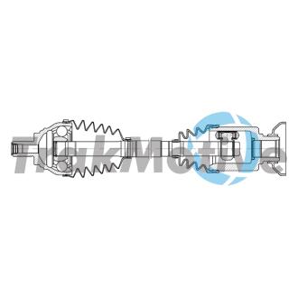 AUDI Напіввісь передня права Q3 (F3B) 40 TFSI quattro 18-, VW TIGUAN (AD1, AX1) 2.0 TDI 4motion 16-20, SKODA KODIAQ I (NS6, NS7, NV7) 2.0 TDI 4x4 17- TRAKMOTIVE 30-2225