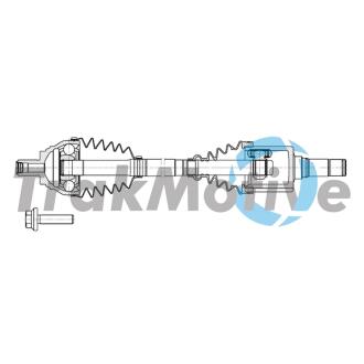 AUDI Напіввісь передня права A3 (8V1, 8VK) 2.0 TDI 12-17, VW GOLF SPORTSVAN VII (AM1, AN1) 2.0 TDI 14-20, SKODA OCTAVIA III 2.0 TDI 12-20 TRAKMOTIVE 30-2267