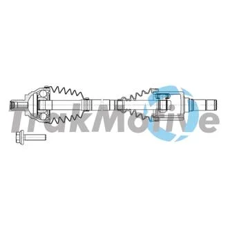 AUDI Напіввісь передня права A3 (8V1, 8VK) 2.0 TDI 12-17, VW GOLF SPORTSVAN VII (AM1, AN1) 2.0 TDI 14-20, SKODA OCTAVIA III 2.0 TDI 12-20 TRAKMOTIVE 30-2267