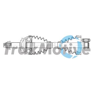 FIAT Напіввісь передня ліва Stilo -08 TRAKMOTIVE 30-2337