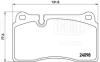 Колодки тормозные VW Touareg (02-) передн т/с Brembo (в компл. с датчиком) Trialli PF 4393 (фото 2)
