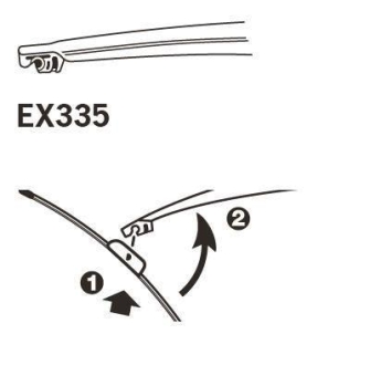 Щітка склоочисника каркасна задня 330мм ExactFit Rear Hyundai I-30 (EX335B) Trico EX335 (фото 1)
