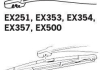 Щітка склоочисника каркасна задня 350мм ExactFit Rear BMW X3, Citroen C3, C4, Dacia Logan MCV, Opel Zafira (EX353B) Trico EX353 (фото 3)