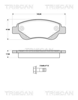 Колодки тормозные дисковые TRISCAN 8110 10548