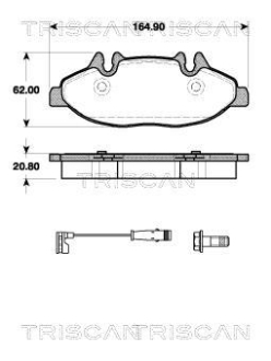 Колодки тормозные дисковые TRISCAN 8110 23042