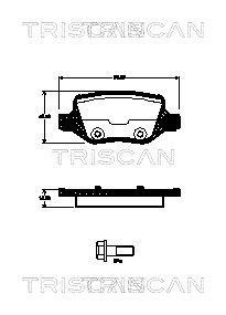 Колодки тормозные дисковые TRISCAN 8110 23045 (фото 1)