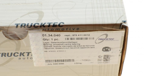 Підвісна опора карданного валу з підшипником (Підшипник підвісний) TRUCKTEC 01.34.040 (фото 1)