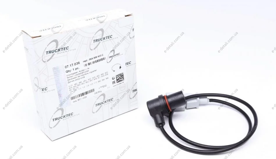 Датчик положення колінвалу Audi A3/A4/A6/A8/ Skoda Fabia/ Octavia/VW Passat 1.6-3.0 96-10 TRUCKTEC 07.17.036 (фото 1)