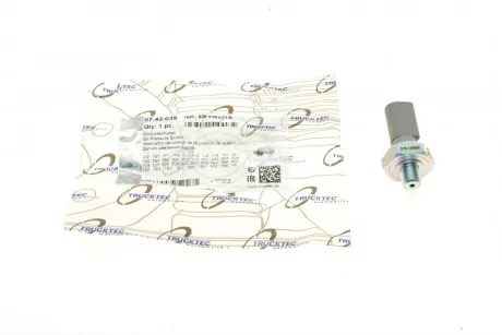 Датчик давления масла VW Caddy 1.9TDI/T5 2.0-2.5TDi 95- (0.75-1.05 bar) (серый) TRUCKTEC 07.42.039