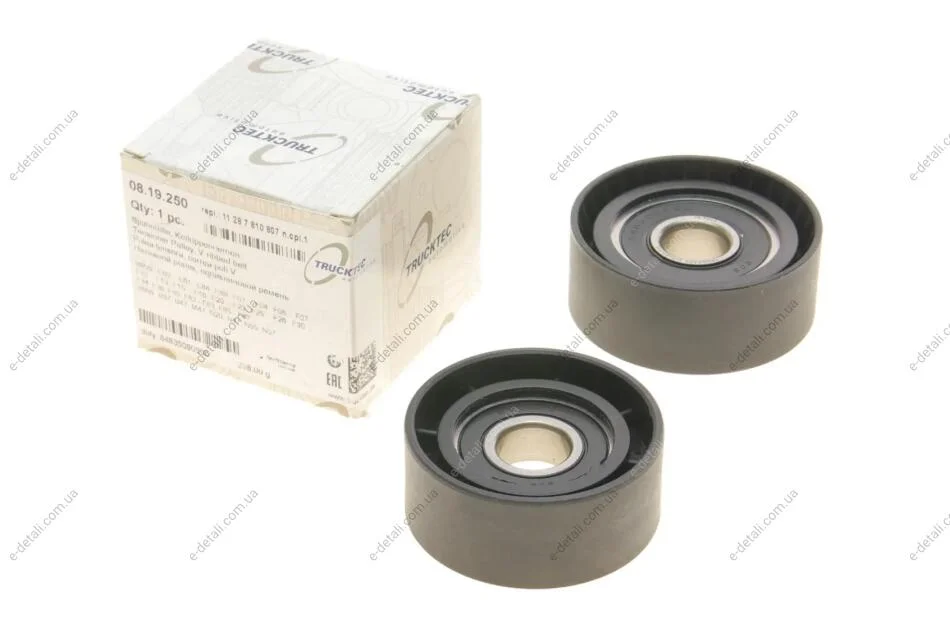 Ролик генератора BMW 3 (F30/F80)/5 (F10)/7 (F01-F04) 10-18 (натяжной) B37/B47/M47/N47/N55 TRUCKTEC 08.19.250 (фото 1)