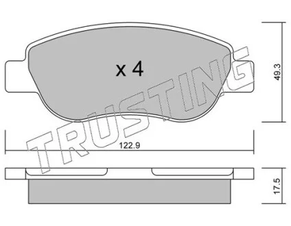 Колодки тормозные дисковые TRUSTING 797.0