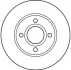 Диск тормозной (1 шт.) FORD (Europe) Cougar/Mondeo/Mondeo Estate/Wagon/Scorpio TRW DF2622 (фото 2)