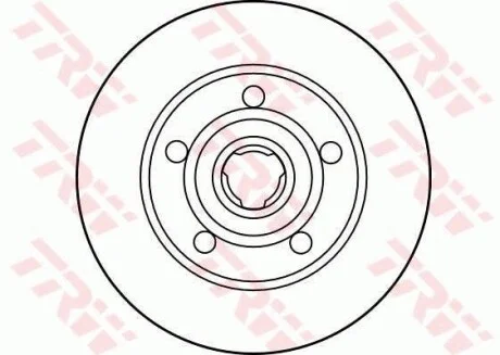 Диск тормозной (1 шт.) AUDI A4 TRW DF2771