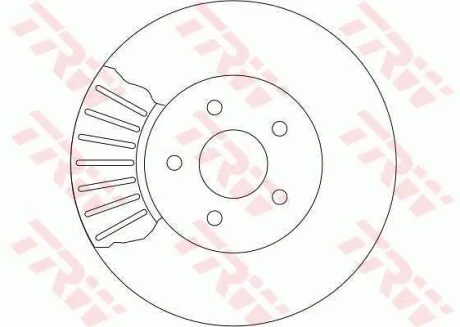 Диск гальмівний (1 шт.) FORD (Europe) - JAGUAR Mondeo/Mondeo Estate/Wagon/X-Type TRW DF4147
