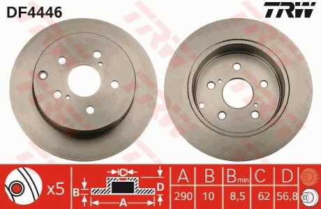 Гальмівний диск TRW DF4446
