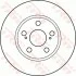Диск тормозной (1 шт.).) TOYOTA Prius(XW20) "F D=255mm "03-09 TRW DF4906 (фото 1)