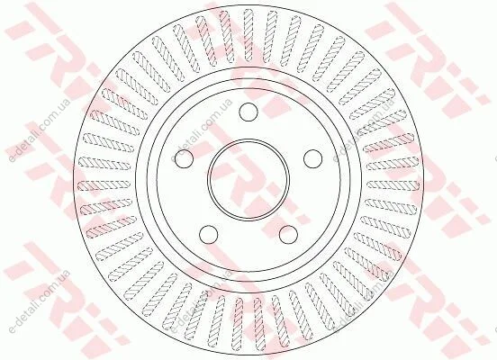 Диск тормозной (1 шт.).) JEEP Commander(XK)/Grand Cherokee(WH,WK) "F D=328mm "05-10 TRW DF6251 (фото 1)