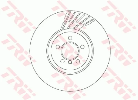 Диск тормозной BMW 5 (F07,F10)/ 7(F01,F02) "FL "D=374mm "08>> TRW DF6613S