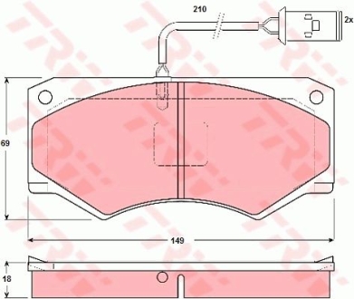 Гальмівні колодки, дискові TRW GDB1248