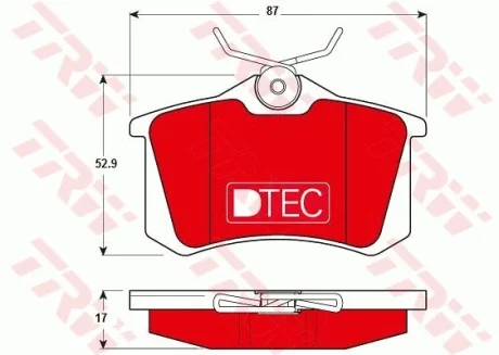 Гальмівні колодки дискові AUDI/CITROEN/FORD/PEUGEOT/SEAT/SKODA/VW TRW GDB1330DTE