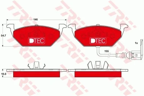 Колодки тормозные TRW GDB1386DTE