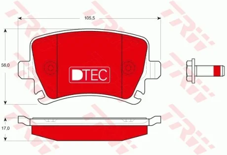 Тормозные колодки, дисковые TRW GDB1622DTE