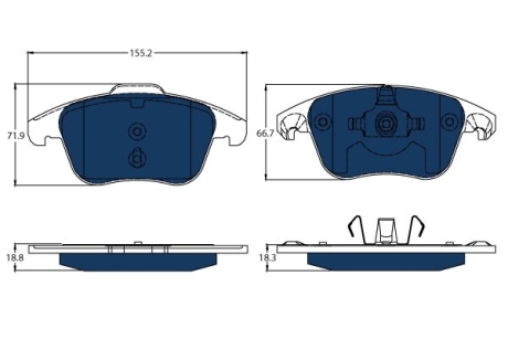 Гальмівні колодки, дискові TRW GDB1691BTE