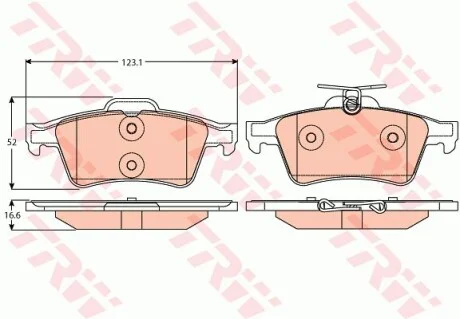 Колодки гальмівні дискові TRW GDB2086