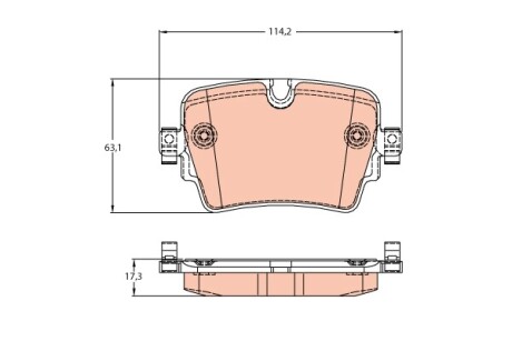 Тормозные колодки, дисковые TRW GDB2095