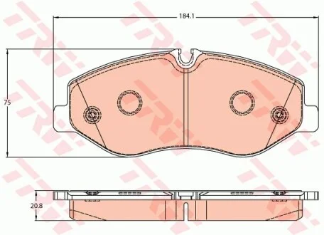 Гальмівні колодки, дискові TRW GDB2103