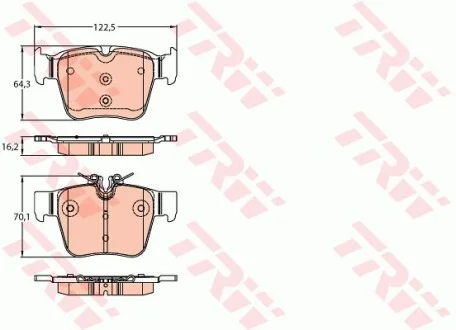 Гальмівні колодки, дискові TRW GDB2154