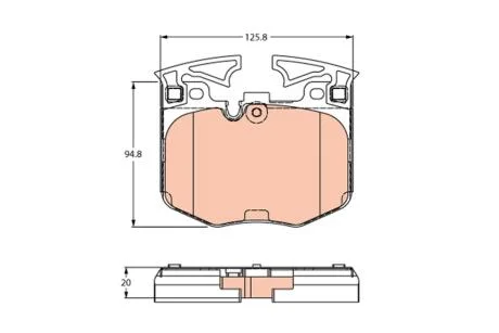 Тормозные колодки, дисковые TRW GDB2260