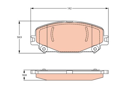 Гальмівні колодки, дискові TRW GDB2268