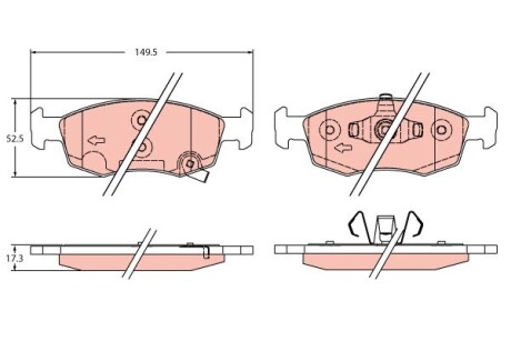 Гальмівні колодки, дискові TRW GDB2350