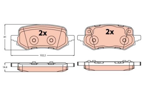 Гальмівні колодки, дискові TRW GDB2367