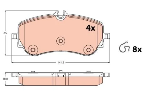 Гальмівні колодки TRW GDB2379