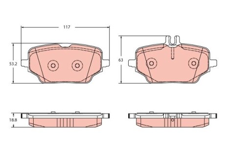 Гальмівні колодки, дискові TRW GDB2381