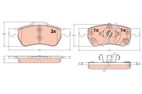 Гальмівні колодки, дискові TRW GDB2383
