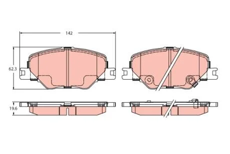 Гальмівні колодки, дискові TRW GDB2424