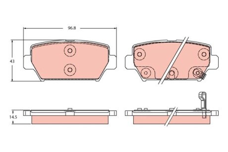 Гальмівні колодки, дискові TRW GDB2435