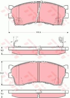 Комплект гальмівних колодок, дискове гальмо TRW GDB3245