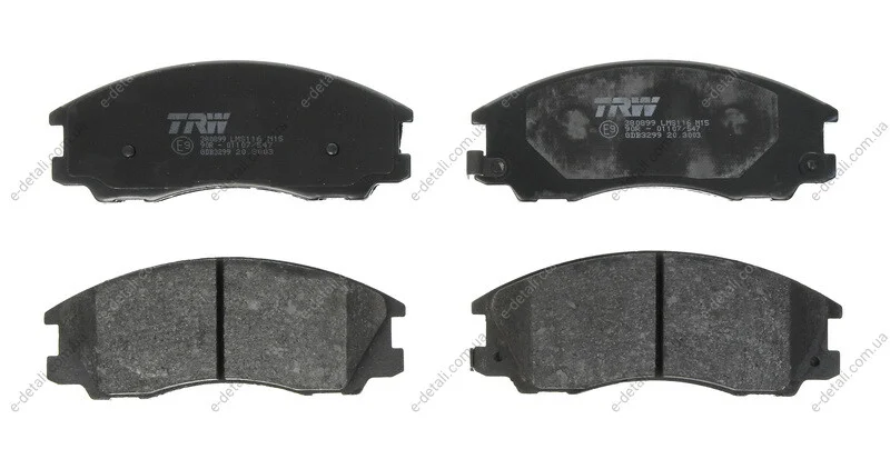 Комплект тормозных колодок из 4 шт. дисков TRW GDB3299 (фото 1)