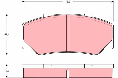 Тормозные колодки дисковые UMM - VOLVO Alter T/740/740 Estate/Combi/760/760 Estate/Combi/78 TRW GDB329