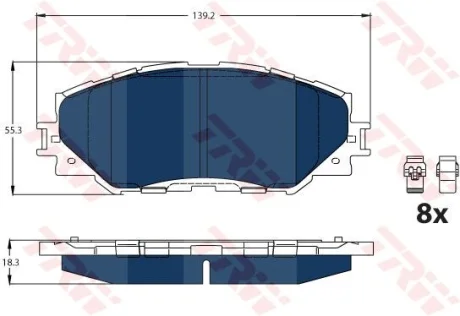 Гальмівні колодки, дискові TRW GDB3425BTE