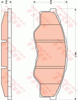 Тормозные колодки, дисковые TRW GDB3500