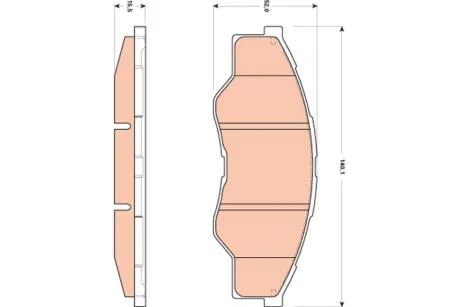 Тормозные колодки, дисковые TRW GDB3500
